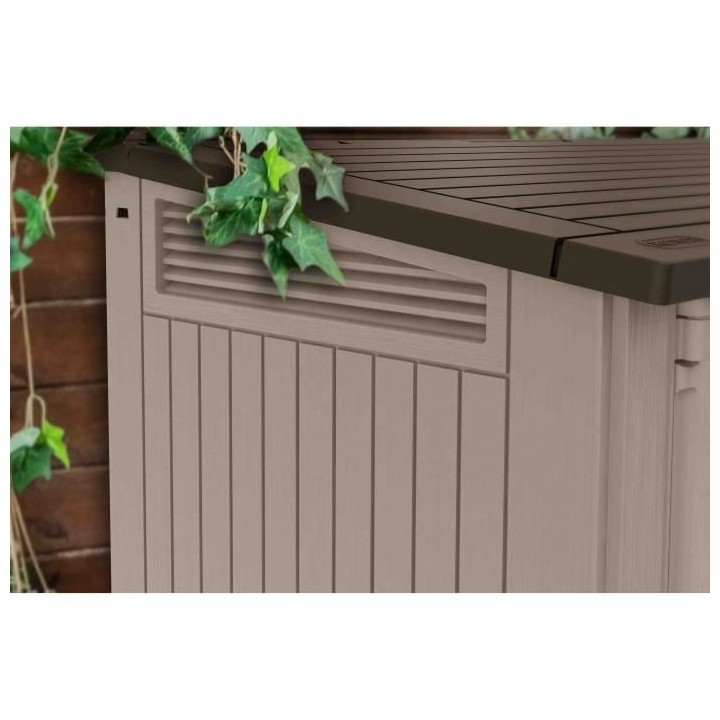 KETER - Coffre de jardin - Multifonctions - avec vérins - 880L- Beige