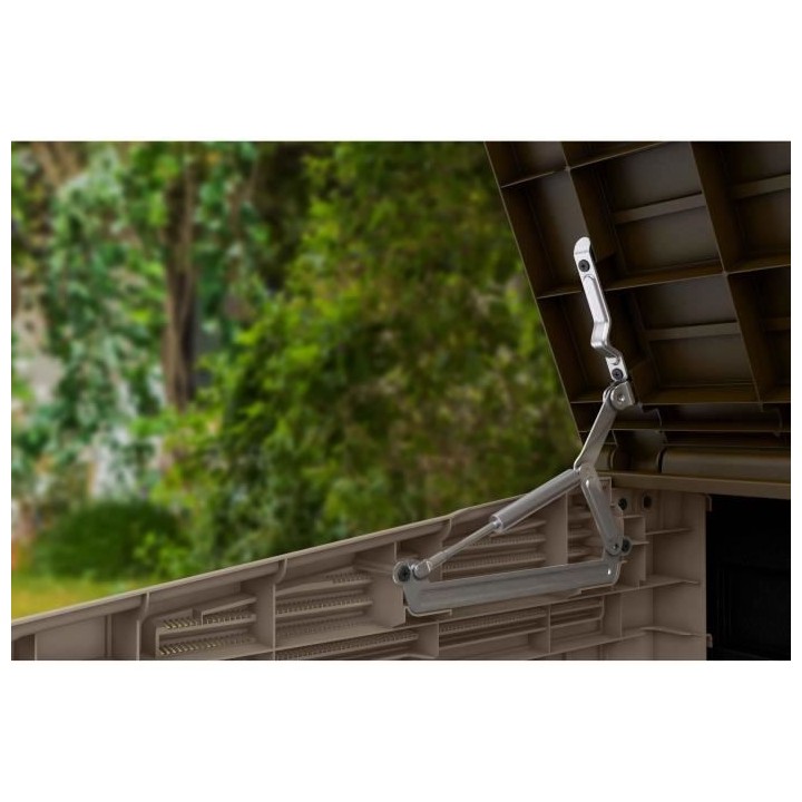 KETER - Coffre de jardin - Multifonctions - avec vérins - 880L- Beige