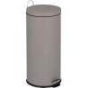 KITCHEN MOVE Poubelle de cuisine a pédale basique chic Urban cylindrique - 30 L - Inox - Taupe mat