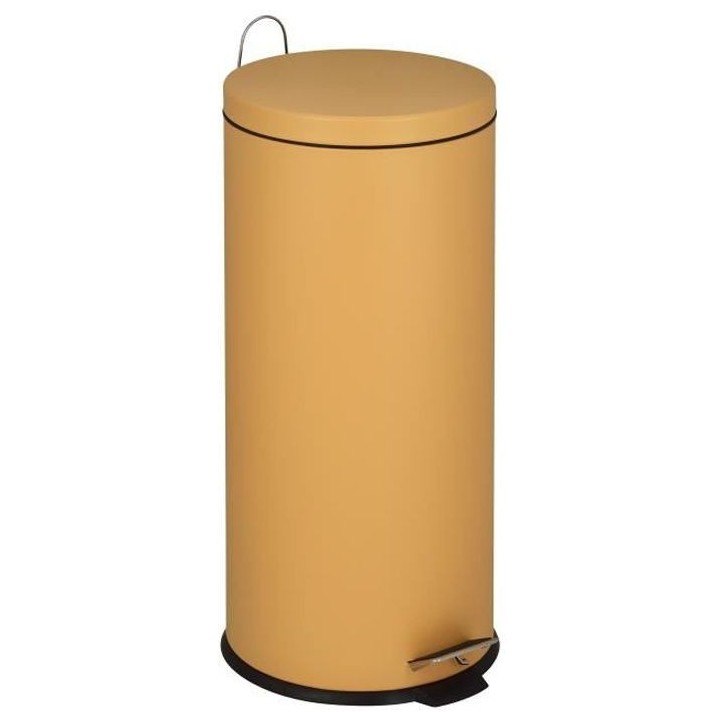 KITCHEN MOVE Poubelle de cuisine a pédale URBAN 30L - En acier Jaune