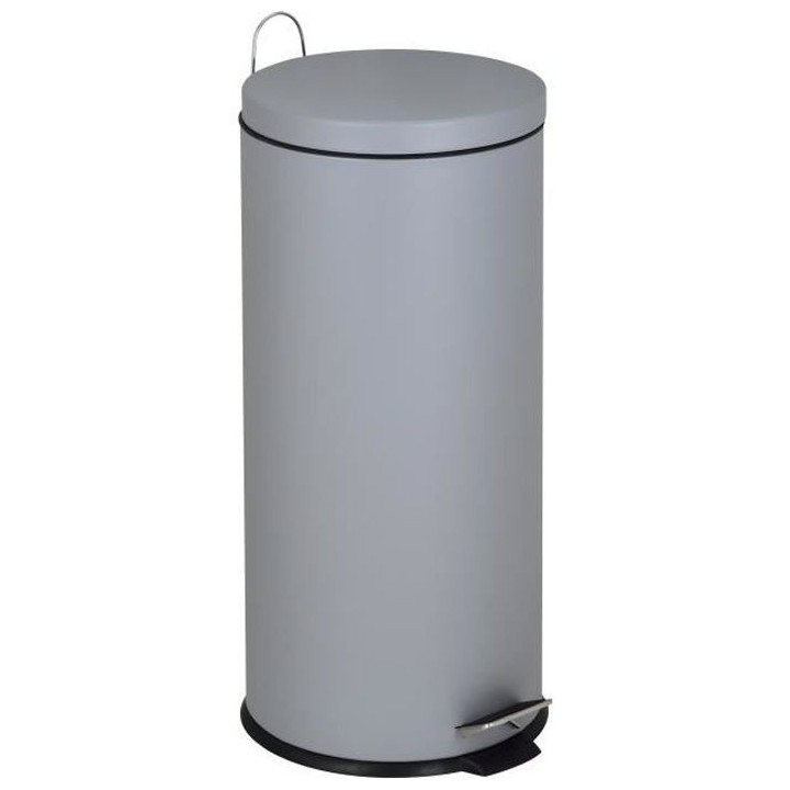 KITCHEN MOVE Poubelle de cuisine a pédale URBAN 30L - En acier Gris