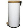 KITCHEN MOVE Poubelle de cuisine a pédale Forest - 30L - Blanc mat