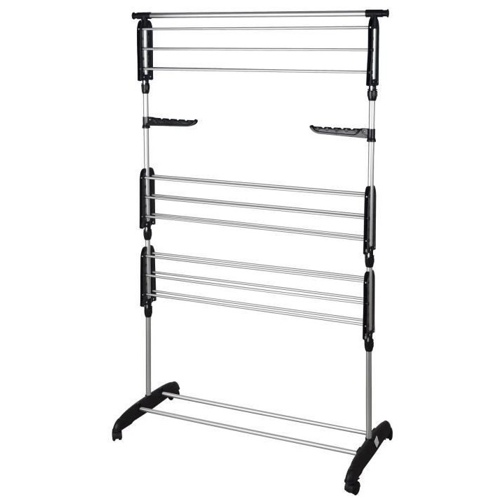 Séchoir a linge étendoir multifonction 25M ULTIMA 3 niveaux Noir et