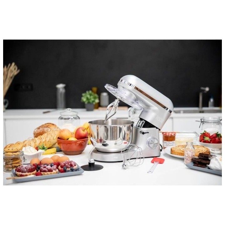 Robot patissier VIPER - Gris acier - Multifonction - 1500W - Bol 5.5L