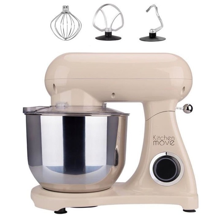 Robot pâtissier multifonction KITCHEN ELTON MOVE BAT-1522 - Ivoire cr
