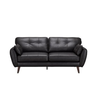 Canapé 3 places JOHNSON - Cuir de vachette  Marron - L 197 x P 94 x H