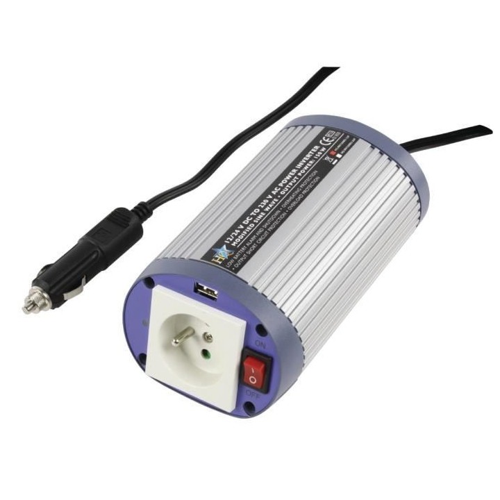 HQ Convertisseur de tension USB 150 W 12 V en 220 V