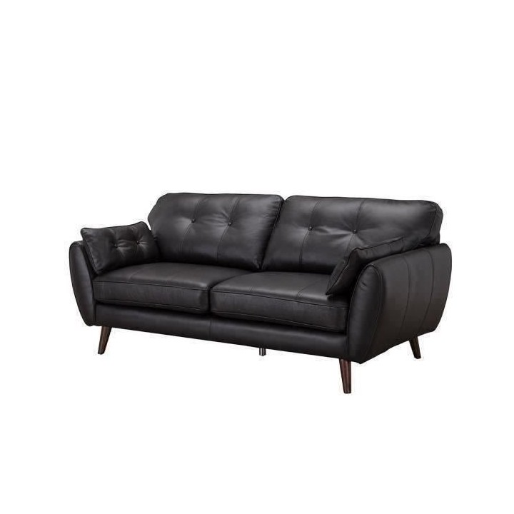 Canapé 3 places JOHNSON - Cuir de vachette  Marron - L 197 x P 94 x H