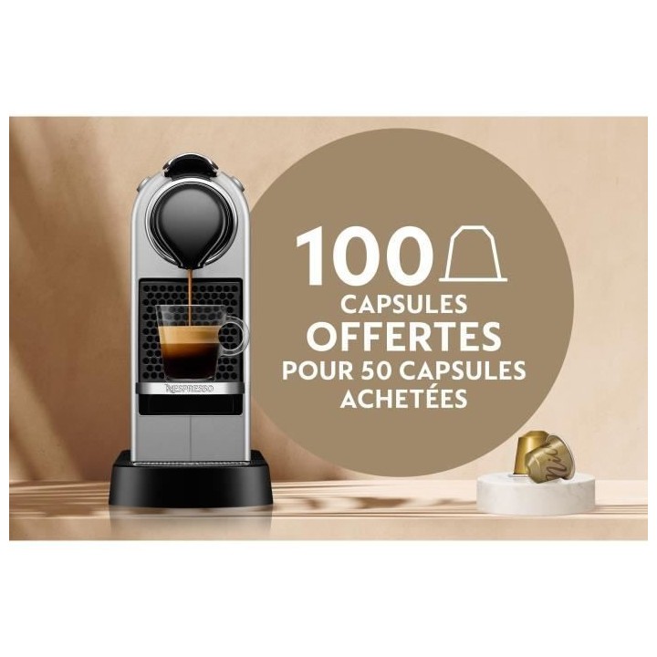 Machine expresso a capsules Citiz - KRUPS NESPRESSO YY4118FD - Silver
