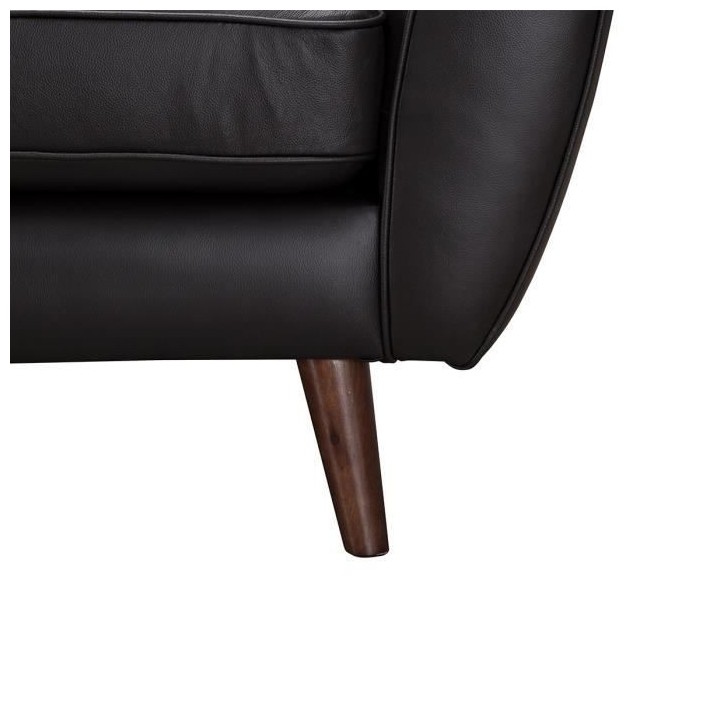 Canapé 3 places JOHNSON - Cuir de vachette  Marron - L 197 x P 94 x H