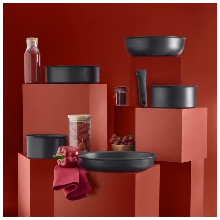 TEFAL L6509503 Ingenio Expertise Set de 3 casseroles 16-18-20cm, Batte