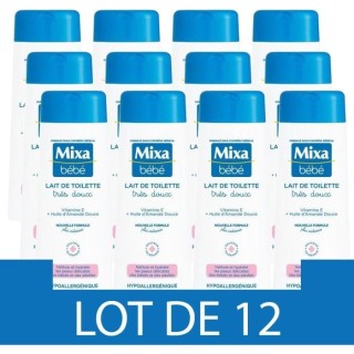 [Lot de 12] MIXA BEBE Lait de Toilette Tres Doux - 250ml