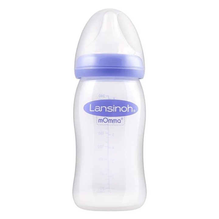 LANSINOH Biberon Natural Wave pour lait maternel 240 ml