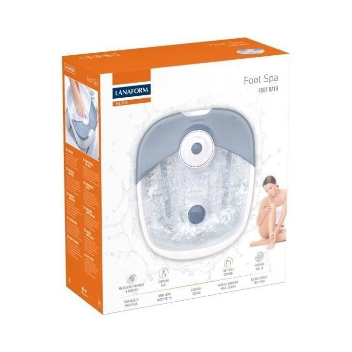 LANAFORM FOOT SPA - Bain a bulles pour pieds - Massage par vibrations
