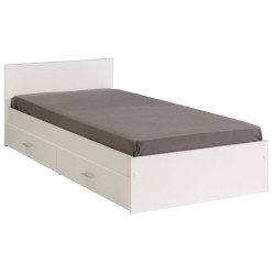 PARISOT SCOOP Lit Enfant l90x L200 cm avec 3 meubles de rangement - Contemporain - Décor blanc