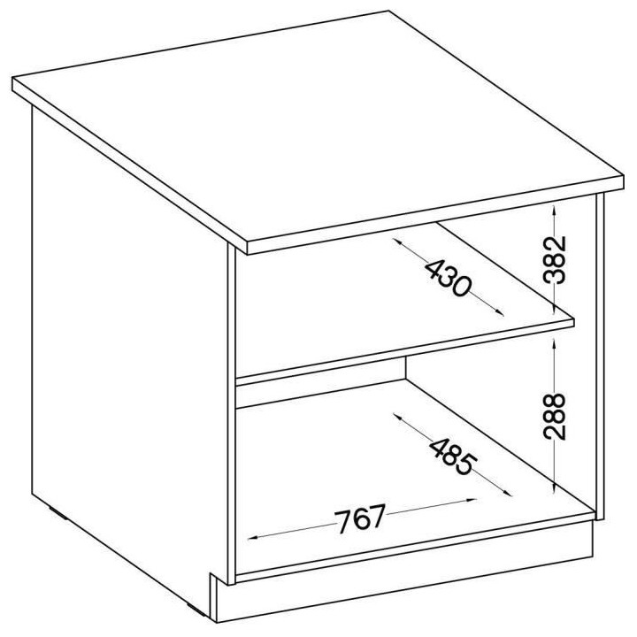 Meuble bas 2 portes battantes avec plan de travail - Gris mat - L 80 x