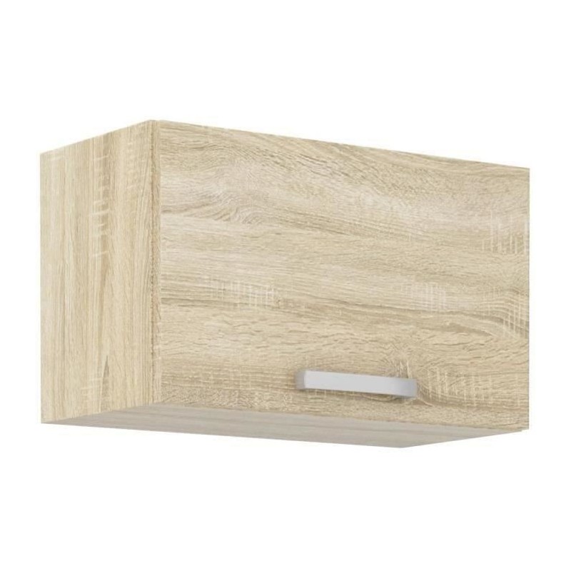 Meuble hotte porte basculante - Décor chene sonoma - L 60 x 31,6 x H 36 cm - LASSEN