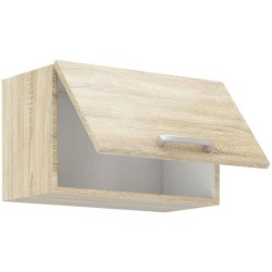 Meuble hotte porte basculante - Décor chene sonoma - L 60 x 31,6 x H 36 cm - LASSEN