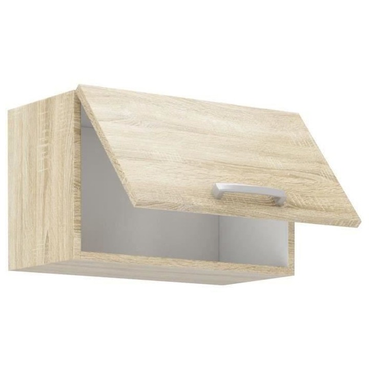 Meuble hotte porte basculante - Décor chene sonoma - L 60 x 31,6 x H