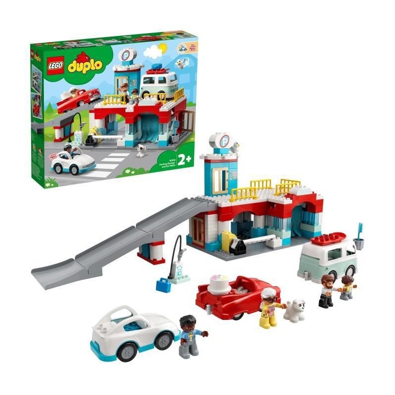 LEGO 10948 DUPLO Le garage et la station de lavage jouet enfant 2+ ans avec voitures a pousser