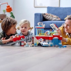 LEGO 10948 DUPLO Le garage et la station de lavage jouet enfant 2+ ans avec voitures a pousser