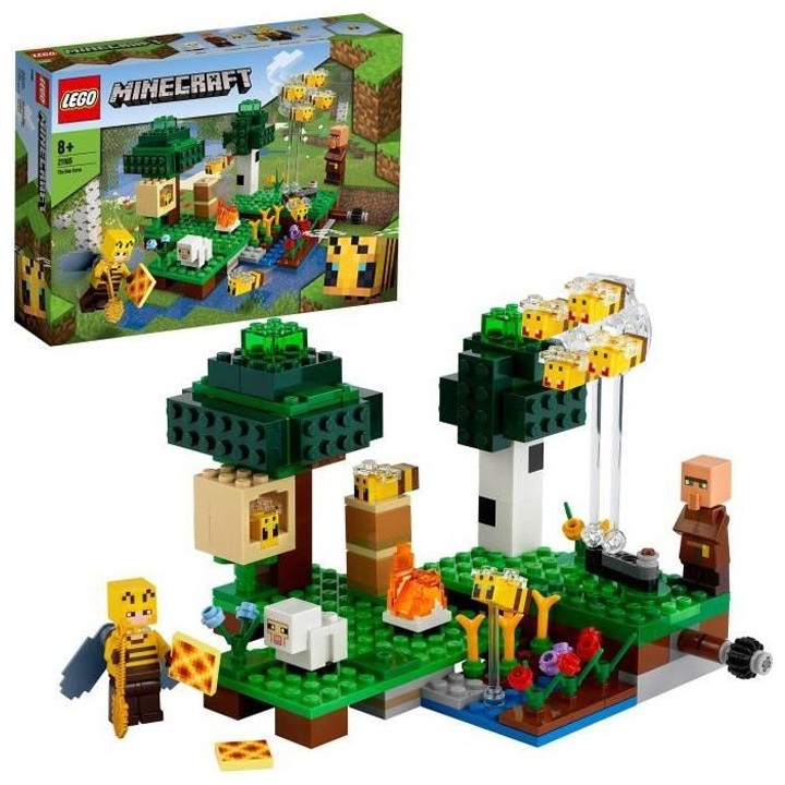 LEGO Minecraft 21165 La Ruche, Jouet avec Figurines de Mouton, d'Abeil