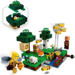 LEGO Minecraft 21165 La Ruche, Jouet avec Figurines de Mouton, d'Abeilles et Villageois