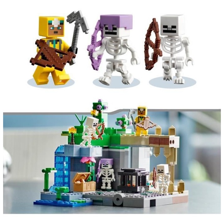 LEGO 21189 Minecraft Le Donjon du Squelette, Jouet Construction, Figur