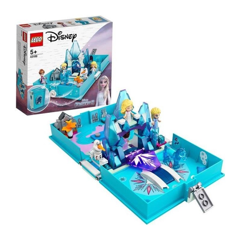 LEGO Disney Princess™ 43189 La Reine des neiges 2 Les aventures d'Elsa et Nokk dans un livre de contes, Jouet créatif pour en