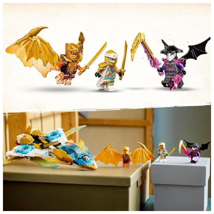 LEGO NINJAGO 71770 Le Jet Dragon d'Or de Zane, Jouet d'Avion et Figuri