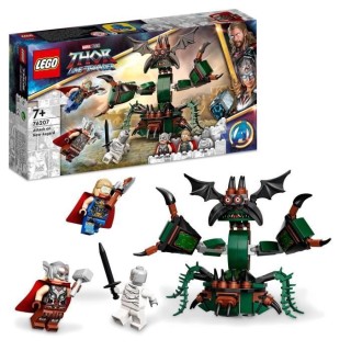LEGO 76207 Marvel Attaque sur le Nouvel Asgard, avec Figurines de Thor