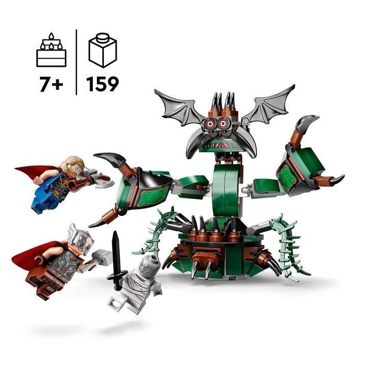 LEGO 76207 Marvel Attaque sur le Nouvel Asgard, avec Figurines de Thor