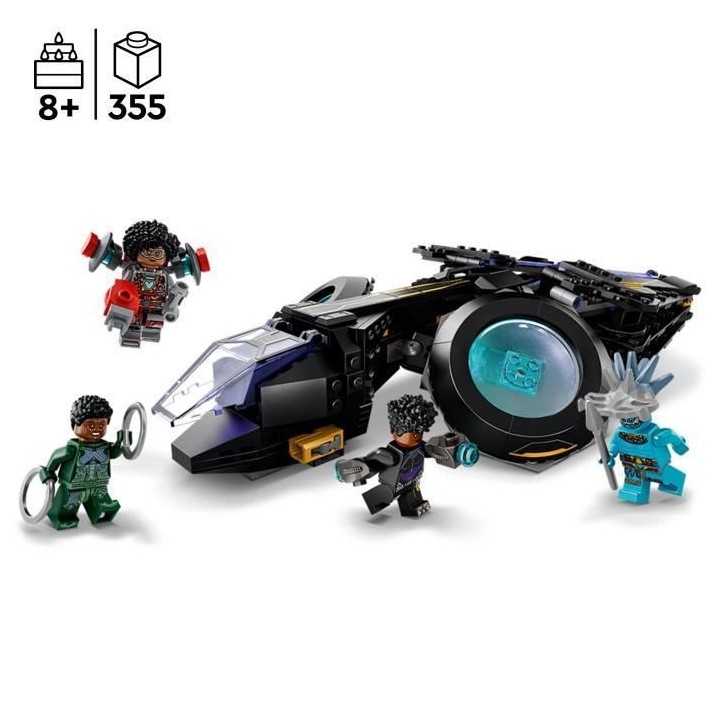 LEGO Marvel 76211 Le Sunbird de Shuri, Vaisseau Jouet, Black Panther F