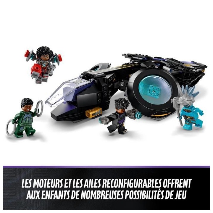 LEGO Marvel 76211 Le Sunbird de Shuri, Vaisseau Jouet, Black Panther F