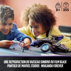 LEGO Marvel 76211 Le Sunbird de Shuri, Vaisseau Jouet, Black Panther Figurines, Super-Héros