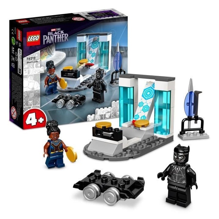 LEGO Marvel 76212 Le Labo de Shuri, Jouet de Super-Héros, Black Panth
