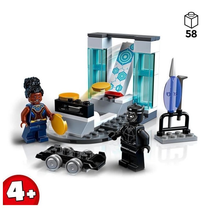 LEGO Marvel 76212 Le Labo de Shuri, Jouet de Super-Héros, Black Panth