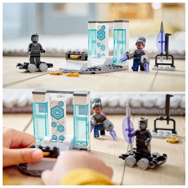LEGO Marvel 76212 Le Labo de Shuri, Jouet de Super-Héros, Black Panth