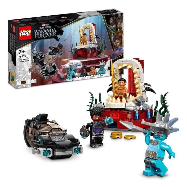 LEGO Marvel 76213 La Salle du Trône du Roi Namor, Jouet Sous-Marin, F