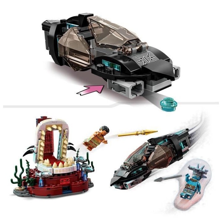 LEGO Marvel 76213 La Salle du Trône du Roi Namor, Jouet Sous-Marin, F