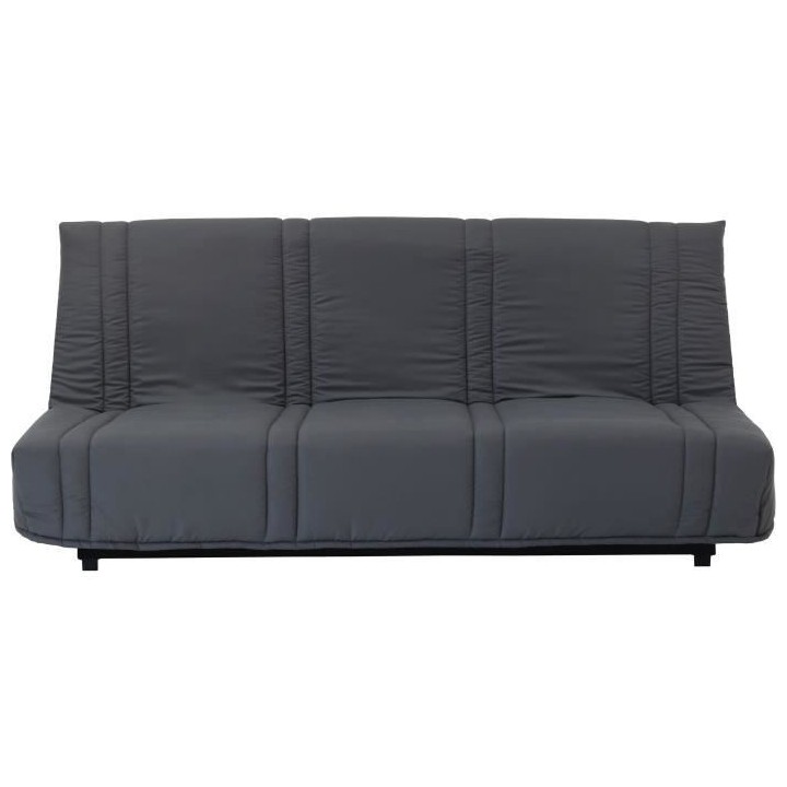 LENA Banquette clic clac 3 places - tissu anthracite - Style contempor