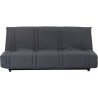 LENA Banquette clic clac 3 places - tissu anthracite - Style contemporain - L 193 x P 92 cm