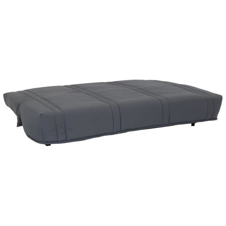 LENA Banquette clic clac 3 places - tissu anthracite - Style contempor