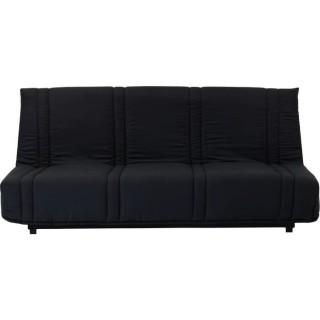 LENA Banquette clic clac 3 places - tissu Noir - Style contemporain -