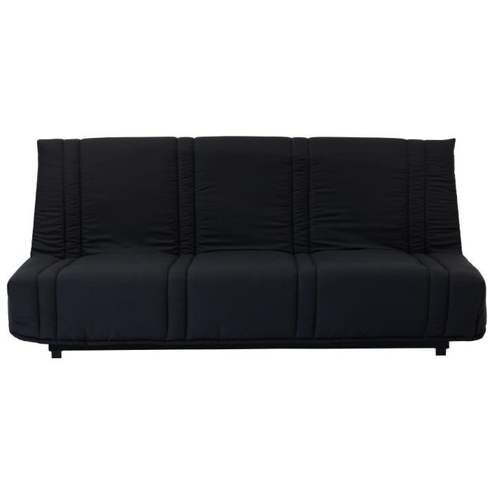 LENA Banquette clic clac 3 places - tissu Noir - Style contemporain -