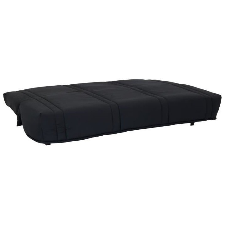 LENA Banquette clic clac 3 places - tissu Noir - Style contemporain -