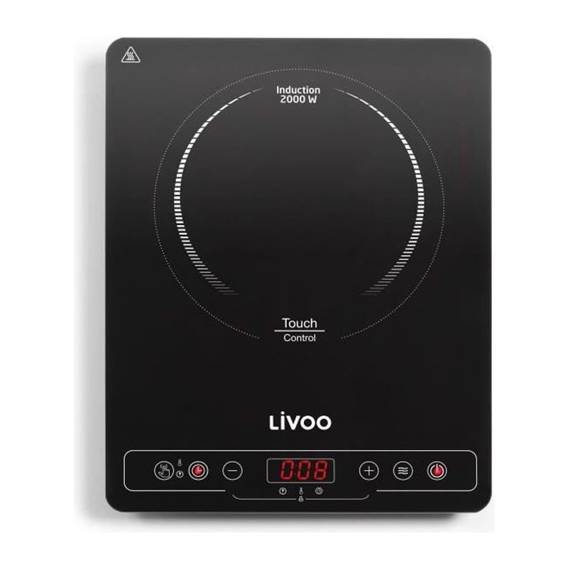 LIVOO DOC235 Plaque a induction Simple - 22cm - de 60° a 240° - Noir