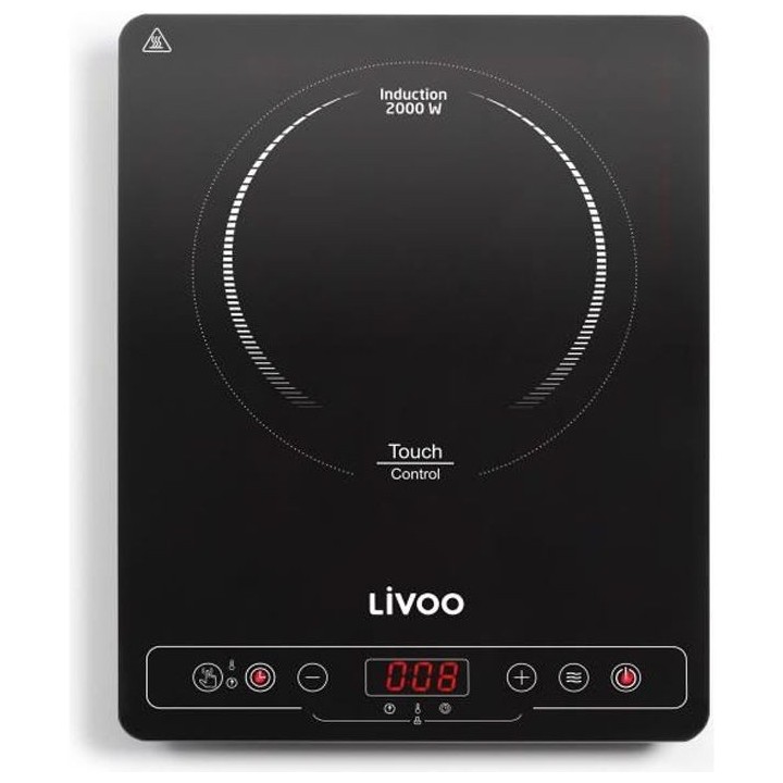 LIVOO DOC235 Plaque a induction Simple - 22cm - de 60° a 240° - Noir