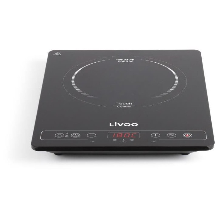 LIVOO DOC235 Plaque a induction Simple - 22cm - de 60° a 240° - Noir