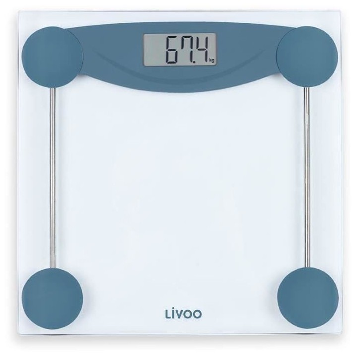 LIVOO DOM426B - Pese-personne électronique - Plateau en verre trempé